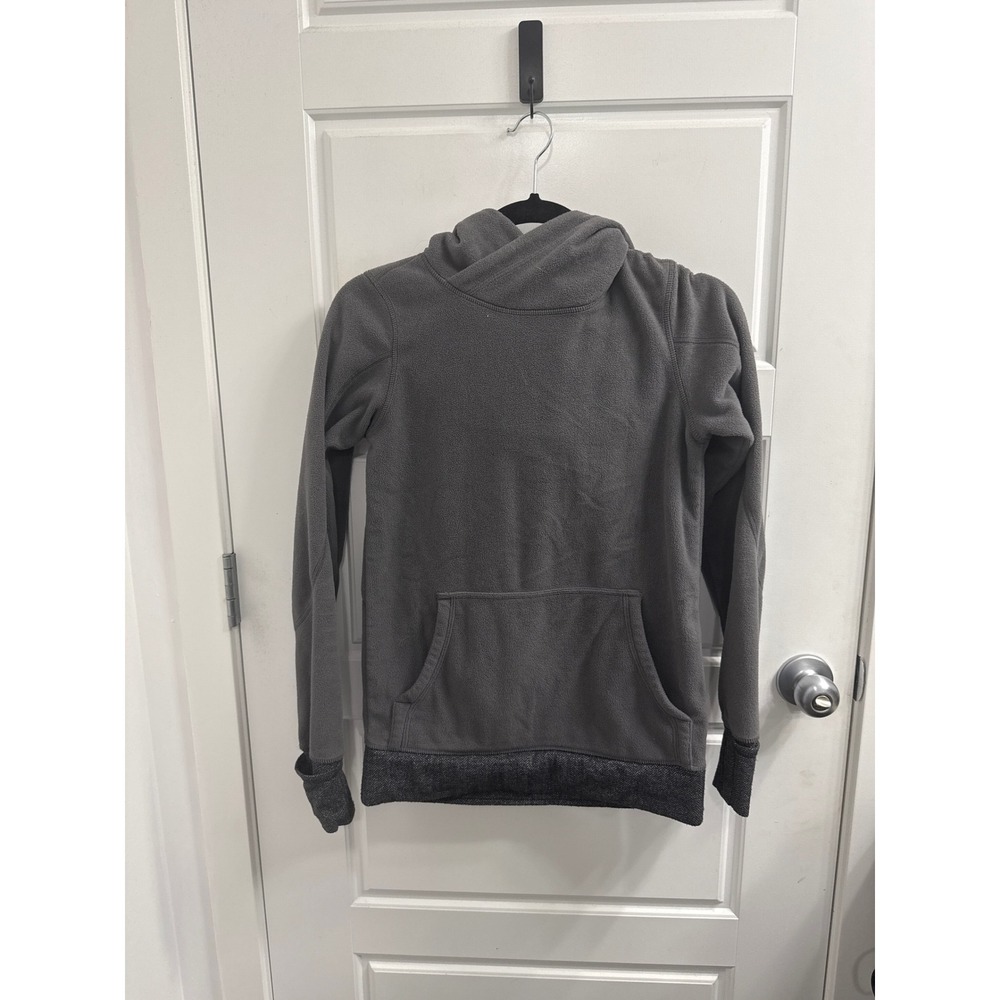 Lululemon Scuba Hoodie Pullover Grey Fleece‎ Funnel Neck Sweatshirt Small